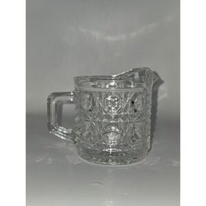 Federal Glass Windsor Button and‎ Cane Clear Glass Creamer Dish